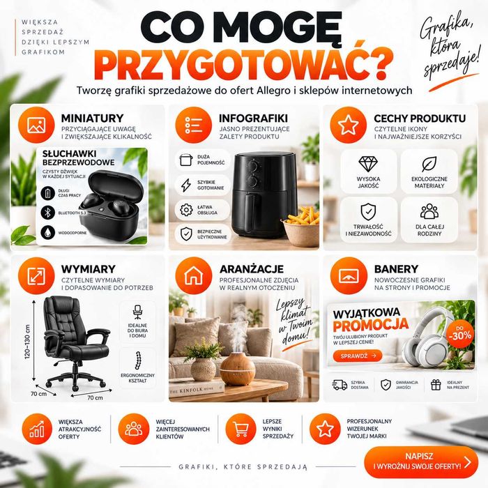 Tworzę grafiki do ofert Allegro i sklepów internetowych