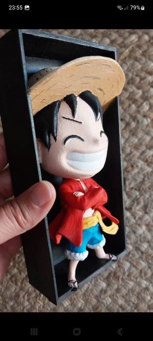 Luffy one piece exclusivo pintado à mão