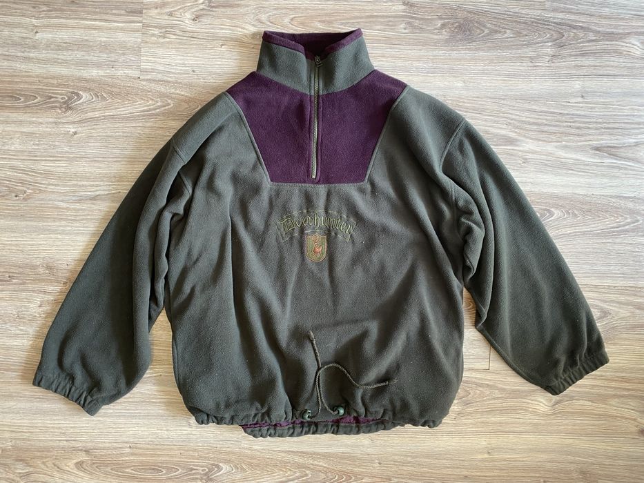 męski polar deerhunter rozpinany pod szyją rozmiar XL khaki ciemnozielony