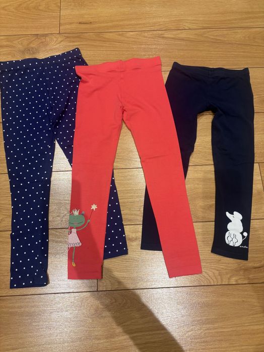 Zestaw 3 par spodni legginsy 128