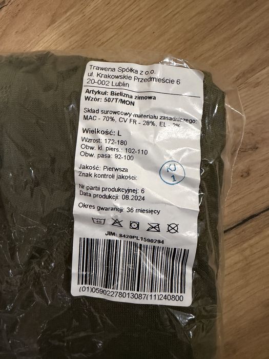 Bielizna zimowa 507T/MON