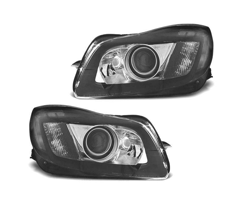 FAROIS FRONTAIS PARA OPEL INSIGNIA 08-13 LED FUNDO PRETO