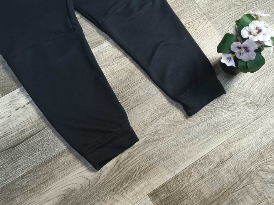 [М] NIKE DRY FIT широкі чоловічі бігові штани чорні бавовна