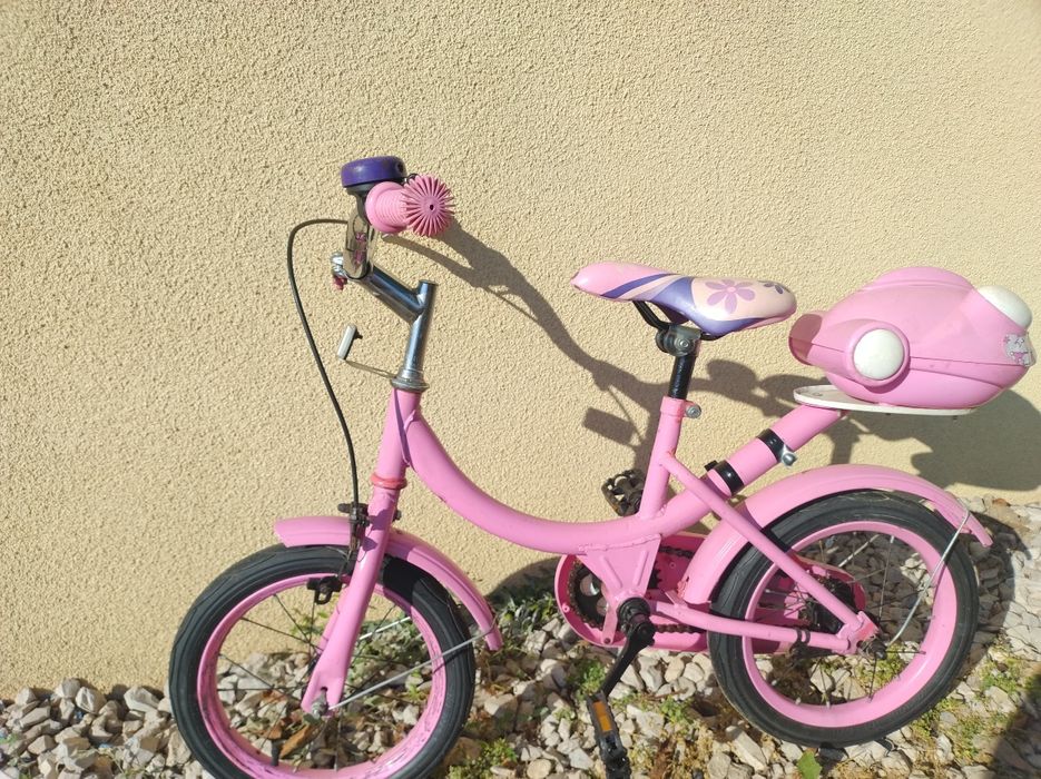 Rowerek dziecięcy  koła 14 rower dla dziewczynki z kuferkiem