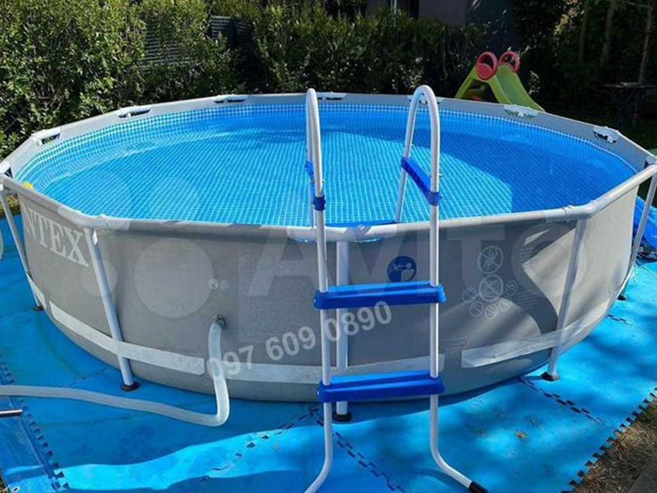 Басейн каркасний прямокутний Intex Metal Frame 450х220х84Оригінал Нові