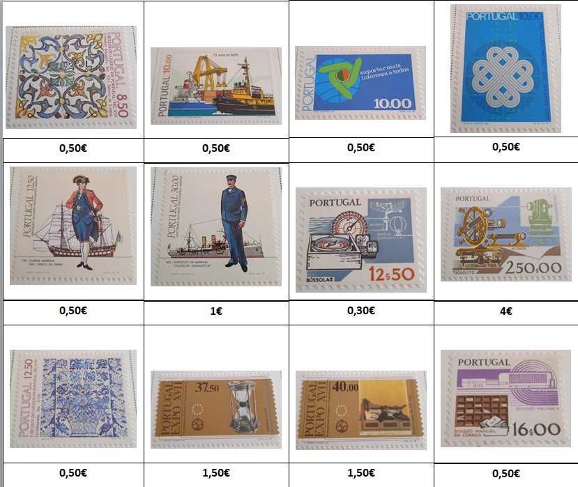 Vários Selos de Portugal 1981 a 1984, Açores 1984, Madeira 1980 a 1984