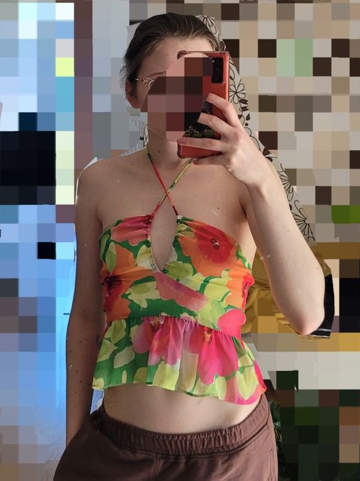 Top bluzka bluzeczka kwiatowy floral cute