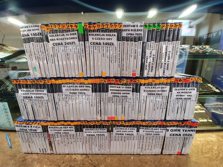 Zestaw kolekcja gier gry PS2 od kolekcjonera 150szt sportowe