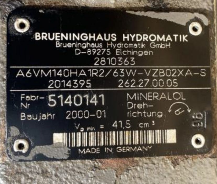 Hydromatik A6VM140 silnik jazdy volvo A45