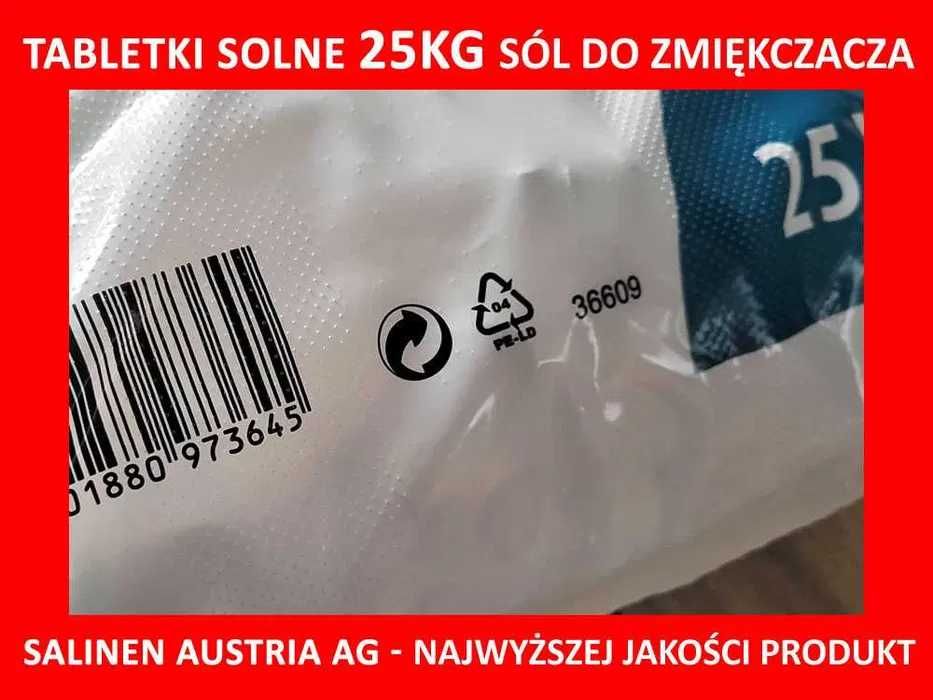 Salinen Tabletki Poduszki solne 25kg sól najwyższa jakość! Zmiękczacz.