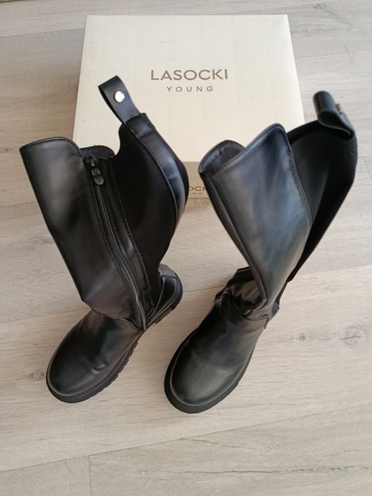 Buty Kozaki dziewczęce rozmiar 32 nr wkładki 19,5cm
