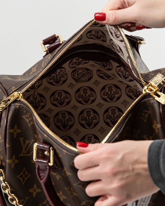 Сумка Louis Vuitton Speedy 30 бургунді
