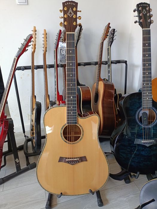 Gitara Elektroakustyczna Arrow Platinum D CE Lity Świerk - Nowa/Okazja
