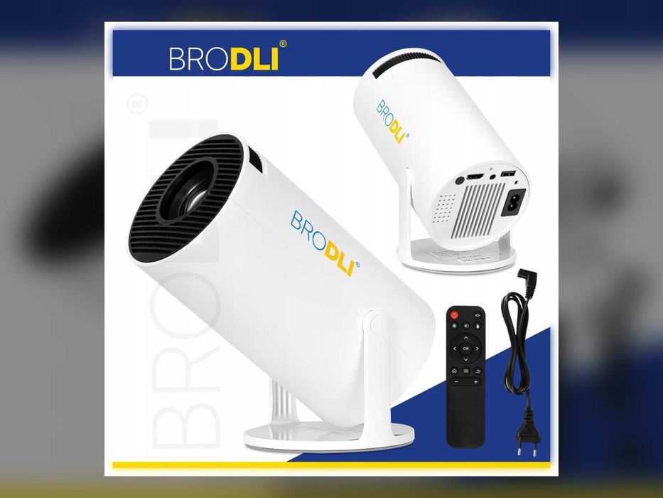 Nowy Projektor LED PJ 6000 PRO Android 11 Wi-Fi Bluetooth Do 200 Cali