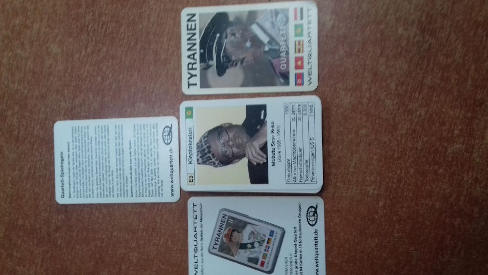 Talia kart do gry "Das Fuehrer Quartett" (Kwartet Wodzów)