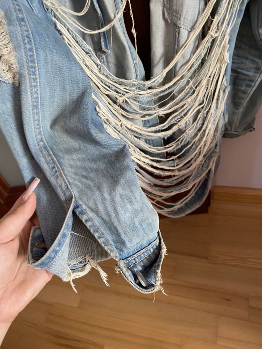 Kurtka jeansowa jeans missguided 38 M dziury