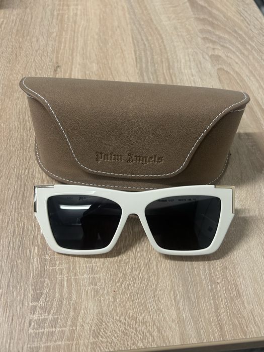 Palm Angels PERI099 – Okulary Przeciwsłoneczne Białe Cat-Eye (Made in Italy)