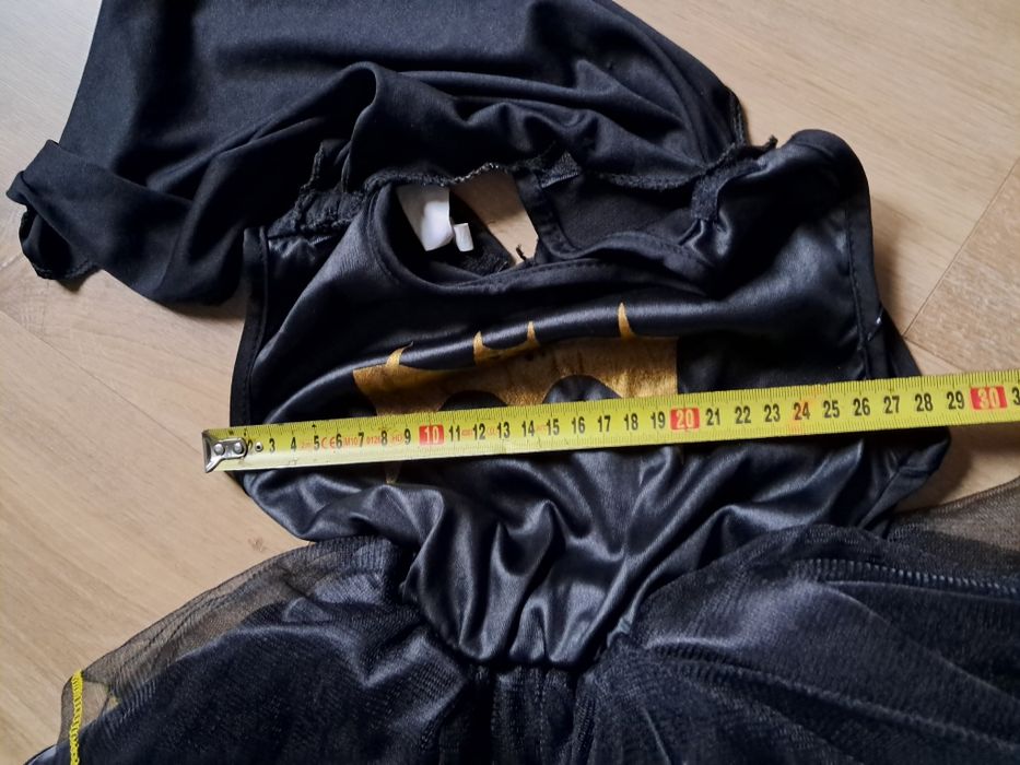 Batman batwoman batgirl sukienka + peleryna strój przebranie 98