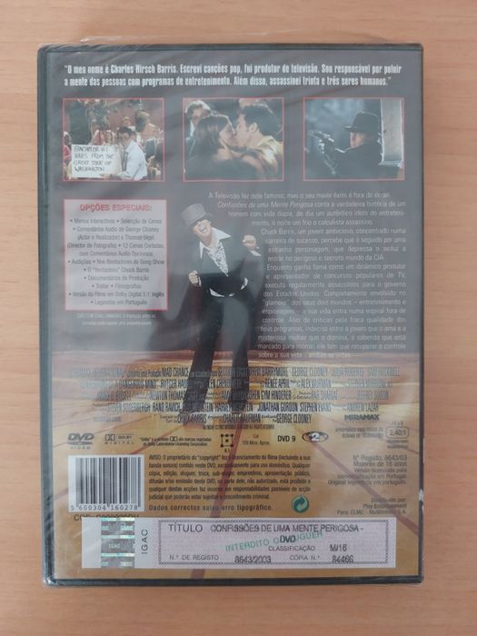 DVD Novo e Selado - Confissões de uma Mente Perigosa