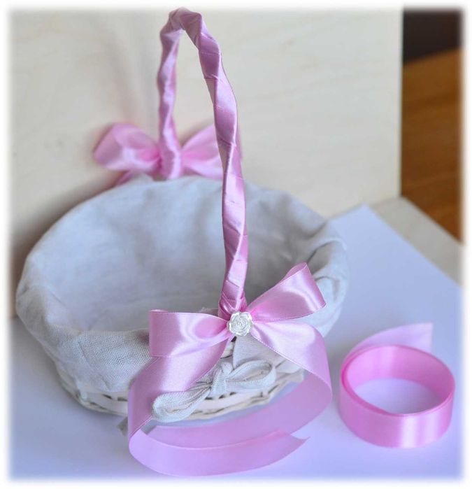 Koszyk Koszyczek ręcznie zdobiony na Boże Ciało - KOLORY