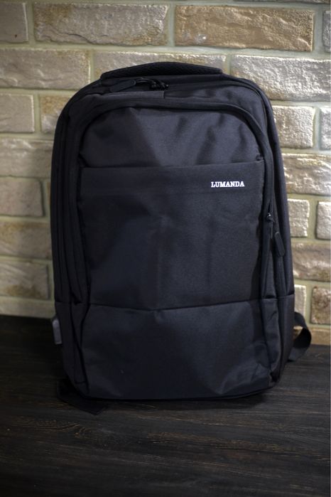 Рюкзак чоловічий чорний на кожен день. Міський портфель.