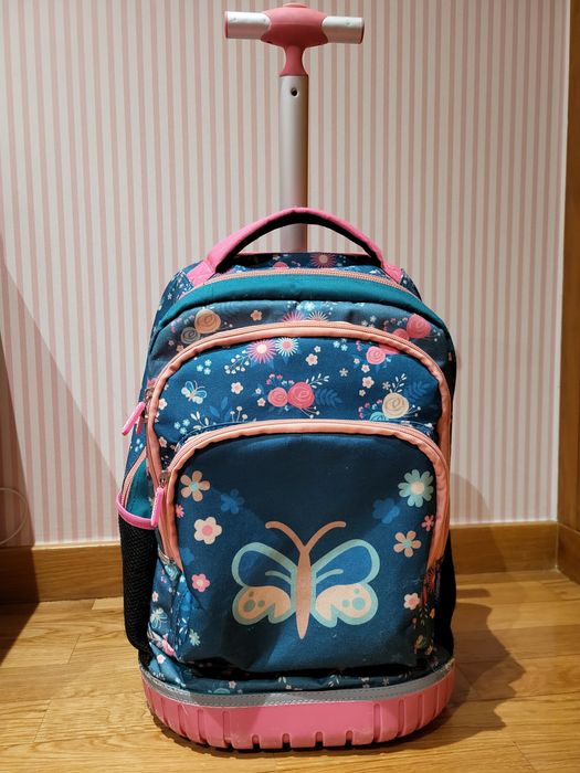 Conjunto Mochila/Trolley escolar, estojo e lancheira