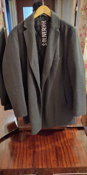 Пальто чоловіче сіре XXL легке  S.OLIVER