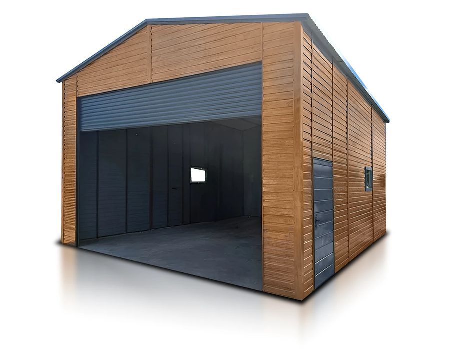 Garaż blaszany 6x8 garaże blaszane blaszak producent montaż transport