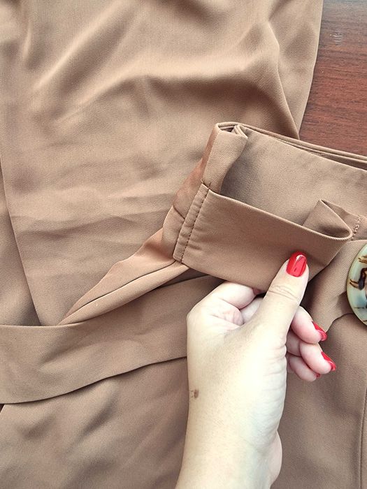 Calças largas castanhas/ caramelo Primark, tamanho 34 - nunca usadas