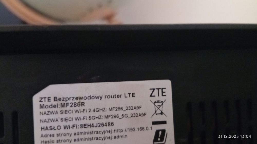 Ruter modem LTE SIM  zte mf286R