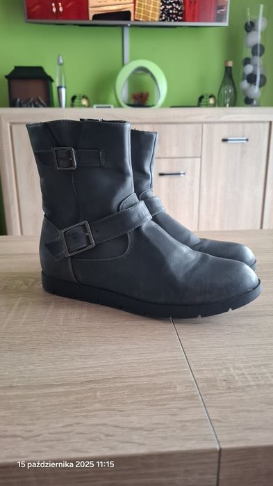 Botki szare damskie