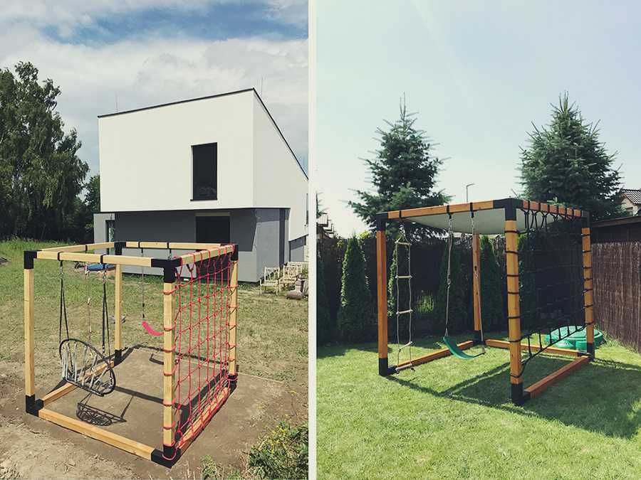 Hamak ogrodowy W KOSTCE. Plac zabaw, huśtawka, małpi gaj