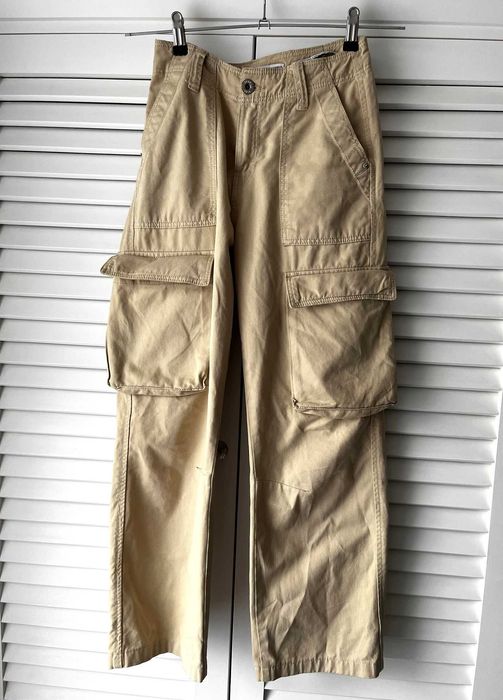BERSHKA spodnie Cargo kieszenie bojówki 32/XXS  r 150-160cm