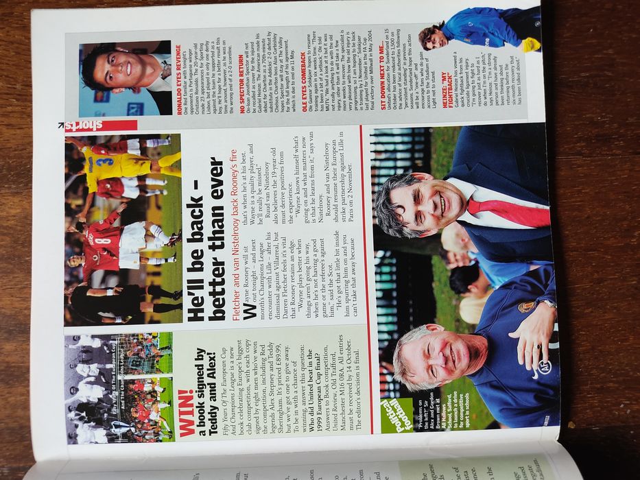 Programa de jogo Manchester United Benfica 2005/06 Champions league