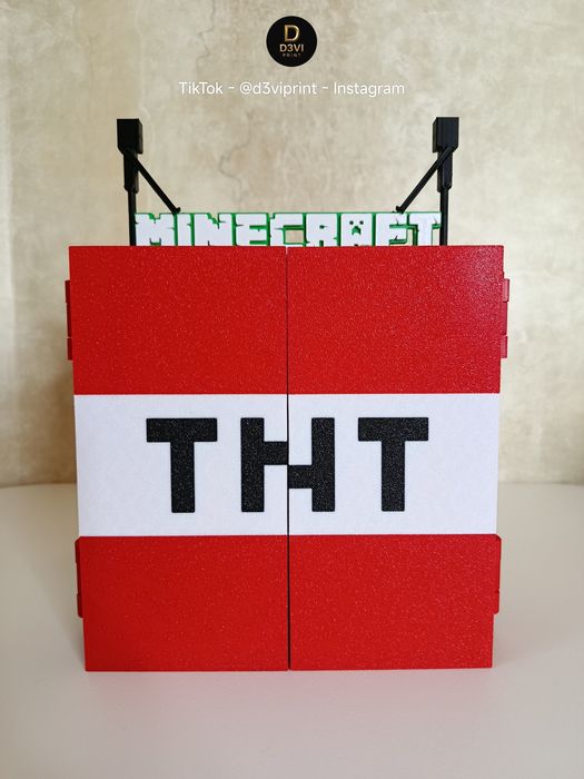 Стенд шафа‼️TNT Майнкрафт для фігурок Кіндер. Minecraft Kinder
