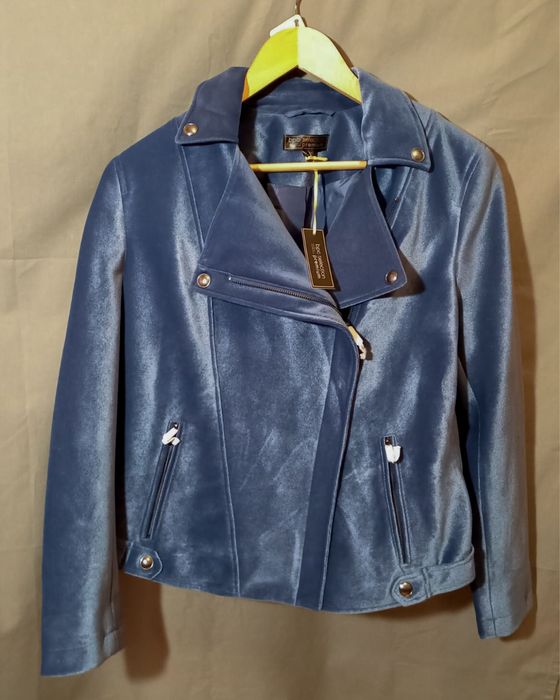 Niebieska marynarka typu biker Bonprix rozm. 42