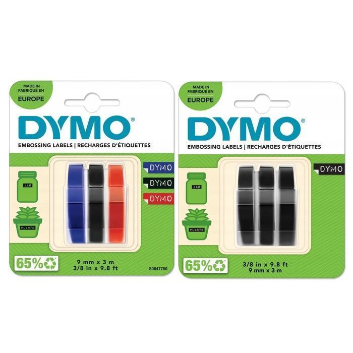 6 x Dymo Taśma 3d Wytłaczarka Omega 9mm X 3m, 2x 3 Sztuki Mix Zestaw