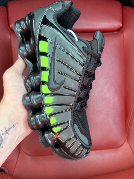 (ОПЛАТА ПІСЛЯ ОГЛЯДУ)Nike Shox TL Black Thermoreactive Green Найк Шокс ТЛ Чорні термоактивні зелені