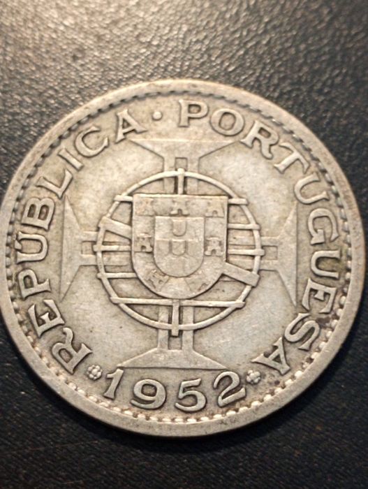 20 escudos - Guiné 1952 - Prata - Bela