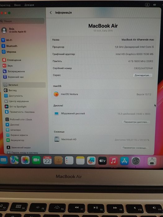 Макбук 13" Macbook air Сore i5