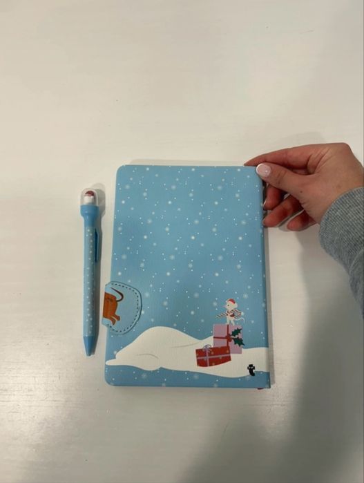 Caderno e caneta da Tiger