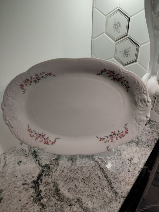 Patera półmisek Wawel porcelana kwiaty ogromny