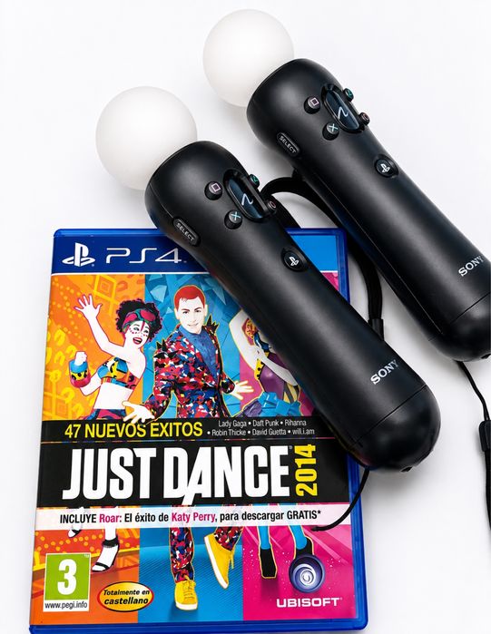 2x PlayStation Move PS4 + Jogo Just Dance 2014