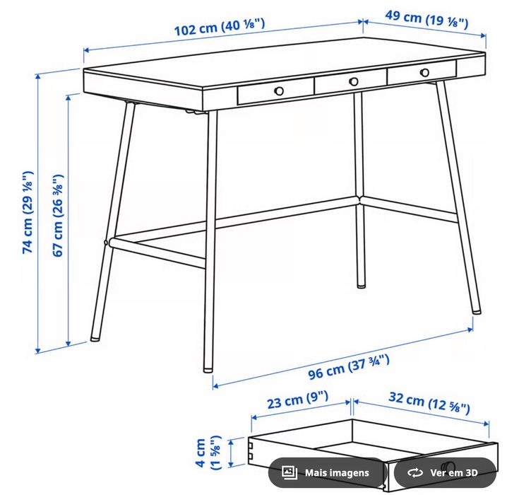 Secretária em bambu