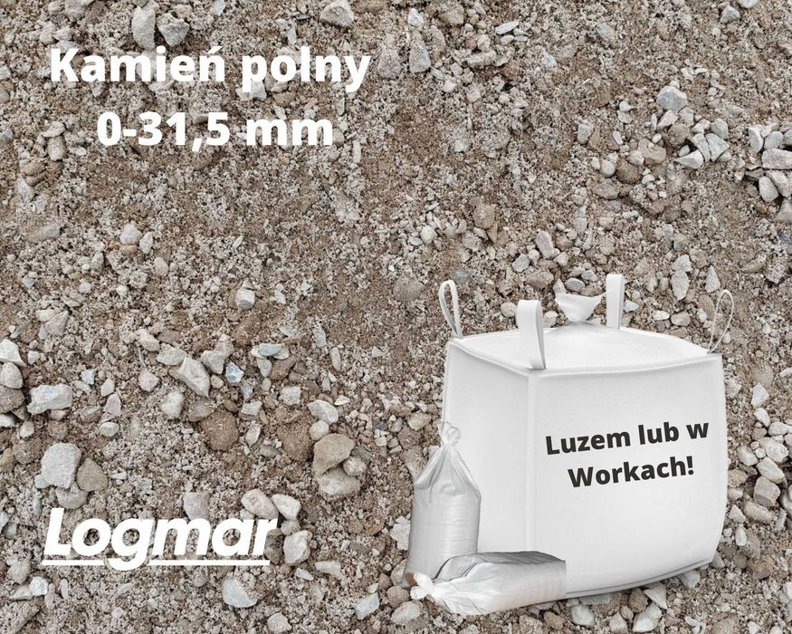 Tłuczeń kruszywo drogowe juman na podbudowę pod kostkę 0-31,5 worki