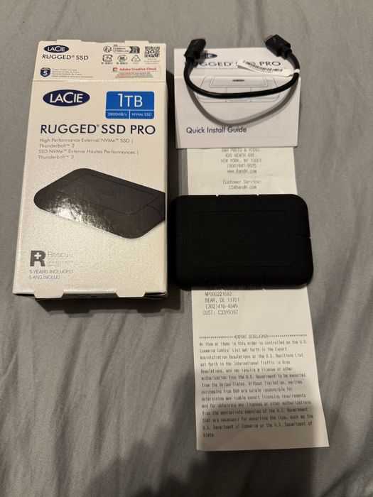 Внешний ssd диск Lacie Rugged pro 1tb sthz1000800 thunderbolt 3