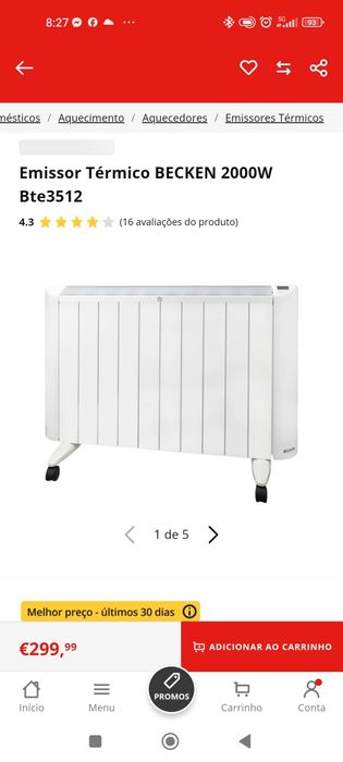 Emissor Térmico , radiador parede ( Becken )