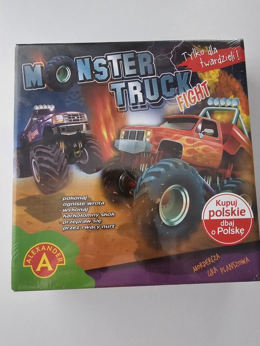 Gra planszowa Monster Truck Fight, dla dzieci 7+