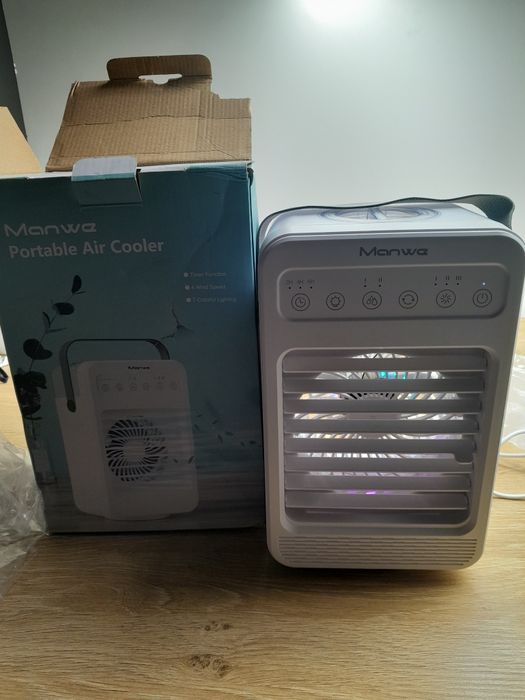 Przenośny nawilżacz powietrzą klimatyzator wentylator manwe f2 4w 1