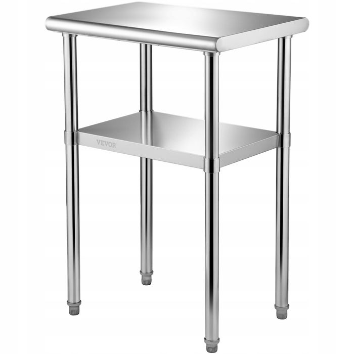 VEVOR komercyjny stół ze stali nierdzewnej 61X45 7X91 4 cm solidny